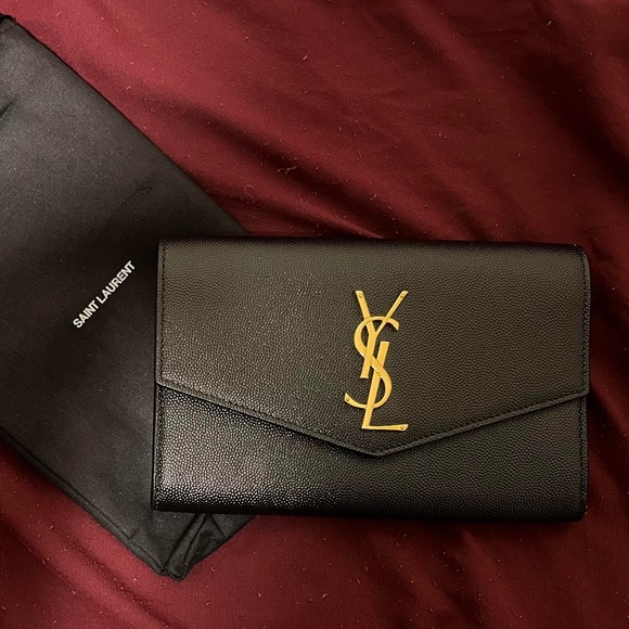 YSL Crossbody with Gold Chain and Card Case/Wallet - Picture 2 of 8
